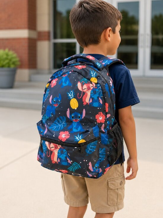 Stitch Other - Disney Stitch & Angel Backpack 16" School Bookbag Travel Daypack Kids Girls New